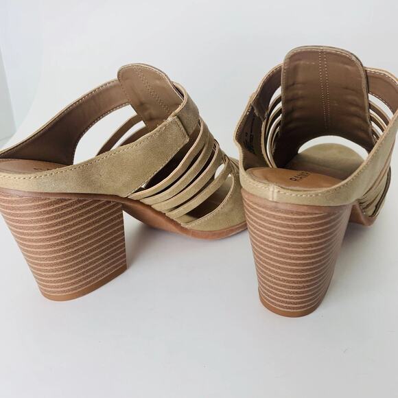 Rampage Vivienne Women's Shoes Open Toe Sandals Vegan Block Heel Sand Brown Sz 9 - Picture 6 of 9